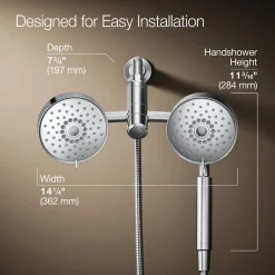 2-in-1 multifunction 2.5 gpm shower combo kit