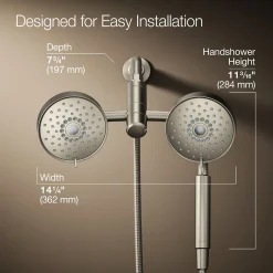 2-in-1 multifunction 2.5 gpm shower combo kit