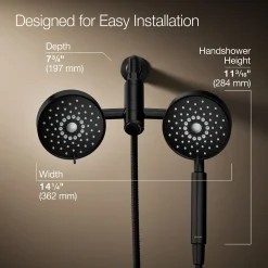 2-in-1 multifunction 2.5 gpm shower combo kit