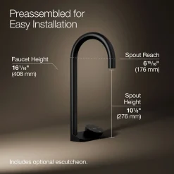 4-in-1 tall arc beverage faucet