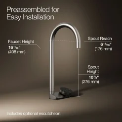 4-in-1 tall arc beverage faucet