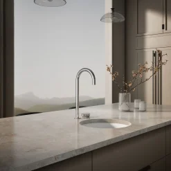 4-in-1 tall arc beverage faucet