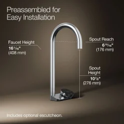4-in-1 tall arc beverage faucet