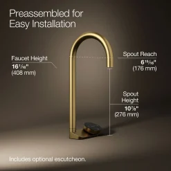 4-in-1 tall arc beverage faucet