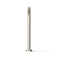 Laminar deck-mount non-diverter bath spout