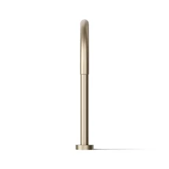 Laminar deck-mount non-diverter bath spout