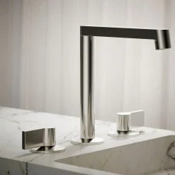 Lever bathroom sink faucet handles
