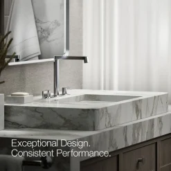 Lever bathroom sink faucet handles