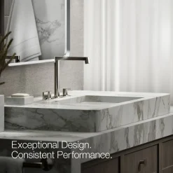 Lever bathroom sink faucet handles