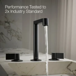 Lever bathroom sink faucet handles