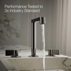 Lever bathroom sink faucet handles