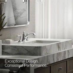 Lever bathroom sink faucet handles