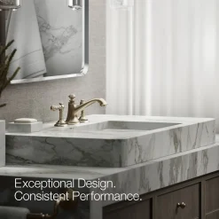 Lever bathroom sink faucet handles