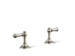 Lever bathroom sink faucet handles