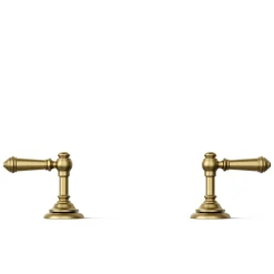 Lever bathroom sink faucet handles