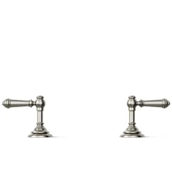 Lever bathroom sink faucet handles