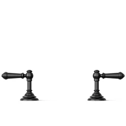 Lever bathroom sink faucet handles