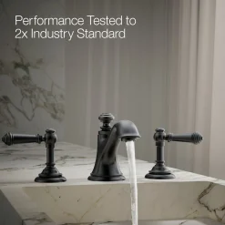 Lever bathroom sink faucet handles