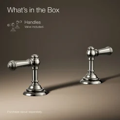 Lever bathroom sink faucet handles