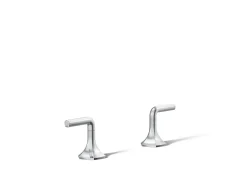 Lever bathroom sink faucet handles