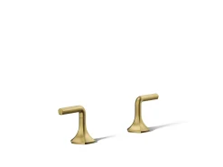 Lever bathroom sink faucet handles