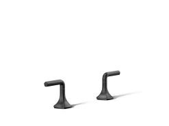 Lever bathroom sink faucet handles