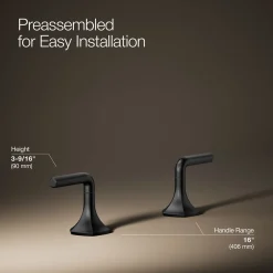 Lever bathroom sink faucet handles