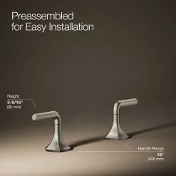 Lever bathroom sink faucet handles