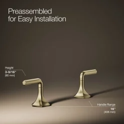 Lever bathroom sink faucet handles