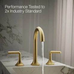 Lever bathroom sink faucet handles