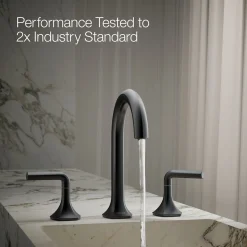 Lever bathroom sink faucet handles