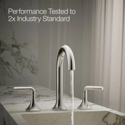 Lever bathroom sink faucet handles