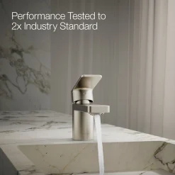 Low single-handle bathroom sink faucet, 1.0 gpm