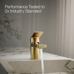 Low single-handle bathroom sink faucet, 1.0 gpm
