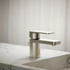 Low single-handle bathroom sink faucet, 1.2 gpm