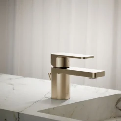 Low single-handle bathroom sink faucet, 1.2 gpm