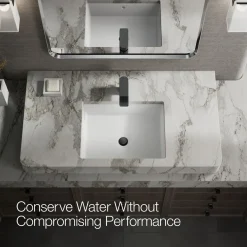Low single-handle bathroom sink faucet, 1.2 gpm