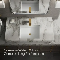 Low single-handle bathroom sink faucet, 1.2 gpm