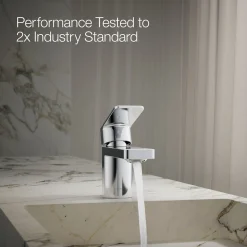 Low single-handle bathroom sink faucet, 1.2 gpm