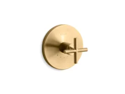 MasterShower® temperature control valve trim with cross handle