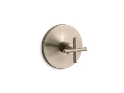 MasterShower® temperature control valve trim with cross handle