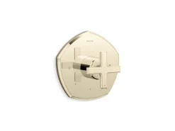 MasterShower® temperature control valve trim with cross handle