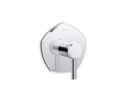 MasterShower® temperature control valve trim with lever handle