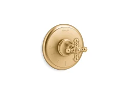 MasterShower® temperature control valve trim with cross handle