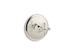 MasterShower® temperature control valve trim with cross handle