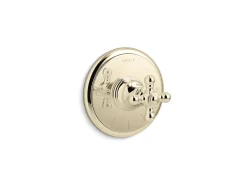 MasterShower® temperature control valve trim with cross handle