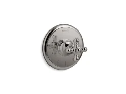 MasterShower® temperature control valve trim with cross handle