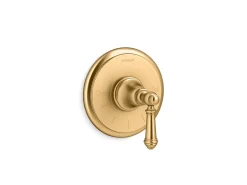 MasterShower® temperature control valve trim with lever handle