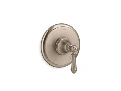 MasterShower® temperature control valve trim with lever handle