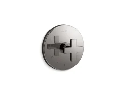 MasterShower® temperature control valve trim with cross handle